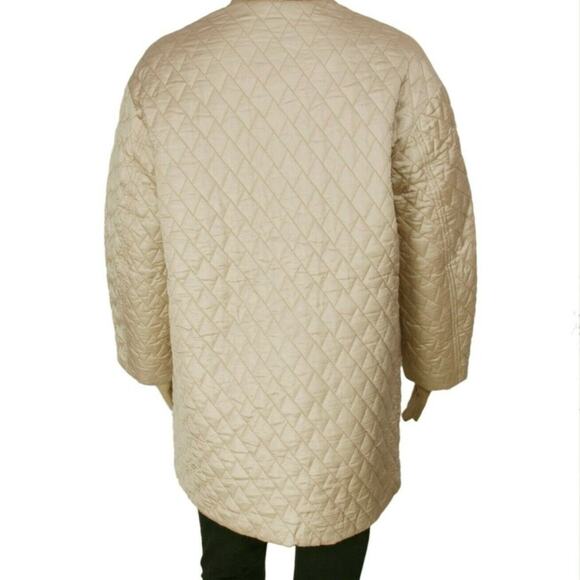 IRO Blyn Quilted Beige Button Pocket New Jacket Coat - Picture 3 of 3
